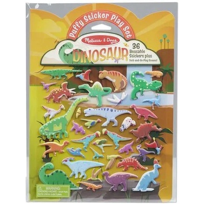 Melissa & Doug - Меки стикери за многократна употреба - Дино (40521)