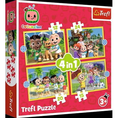 TREFL Cocomelon Seznamte se 4v1 12,15,20,24 dielov