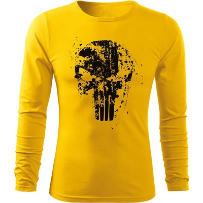 DRAGOWA FIT-T Тениска с дълъг ръкав Frank The Punisher, жълта, 160 г/м2 (11338)