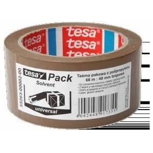 TESA Packing tape solvent 66m: 48mm, brown