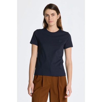 Gant REG TONAL SHIELD SS T SHIRT modrá