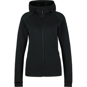 Stoic Дамско вълнено яке Stoic Women's MerinoWaffleFleece320 NorrdalSt. Zip Hoody Zip-up hoodie - Black (105-6689-0114)