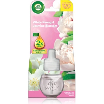 Air Wick Essential Oils White Peony & Jasmine Blossom пълнител за електрически дифузер 19ml