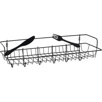 ЕТАЖЕРКА СЪС ЗАКАЧАЛКИ ЧЕРНО (14283)