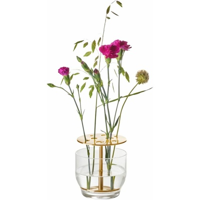 Fritz Hansen Váza IKEBANA 13 cm, zlato, sklo