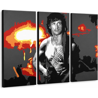 Ručne maľovaný POP Art obraz Rambo - 90x60 cm