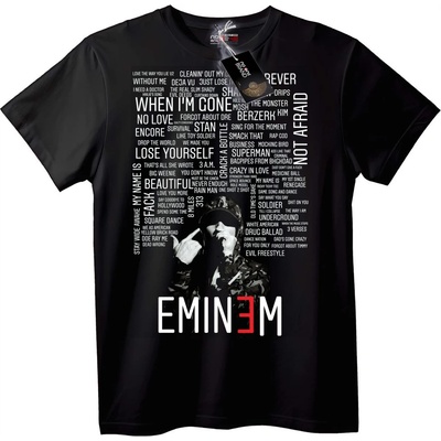 NOONEBRAND Тениска Eminem Списък с Песни - 2XL, White