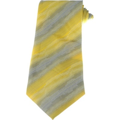 Kravata svetložltá s pásmi C 26 595A svetložltá