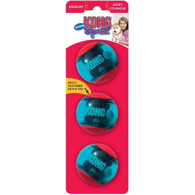 Hračka Kong Dog Squeezz Action Lopta s pískatkom guma termoplastická S 3ks