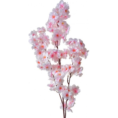 Umělá květina – růžové kvítky na větvičce – 106 cm