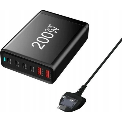 Nabíječka 200W PD 4x USB C 3x QC 3.0 GaN Dokovací stanice pro iPhone – Zboží Živě