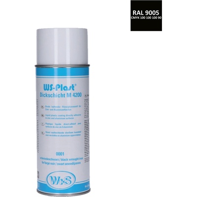 W + S barva na kov, pozink a hliník RAL9005 400 ml kovářská černá