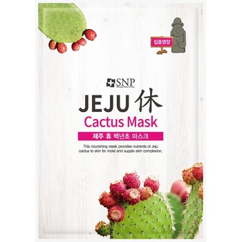 Image 1 of SNP Шийт маска с кактус SNP Jeju Rest Cactus Mask 1 брой