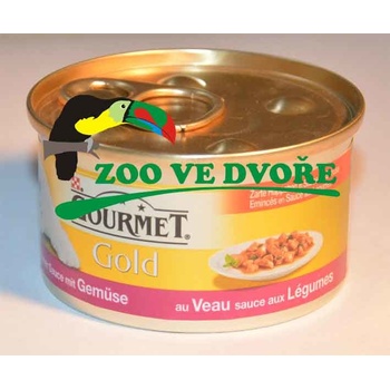 Gourmet Gold telecí & zelenina jemné kousky 85 g