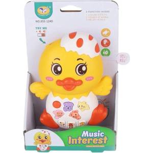 Raya Toys Бебешка музикална играчка Raya Toys - Пате със звуци и светлини (503123321)