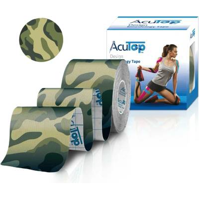 ACU TOP kineziologický tejp zelený maskáčový 5 cm x 5 m