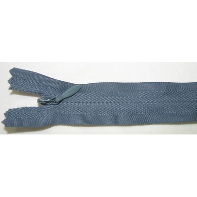 Zips krytý nedeliteľný Bavlnený 20cm šedá