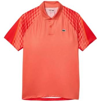 Lacoste Мъжка тениска с якичка Lacoste Tennis x Novak Djokovic Tricolour Polo Shirt - Оранжев