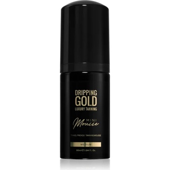 Dripping Gold Luxury Tanning Mini Mousse автобронзираща пяна за лице и тяло цвят Medium 90ml