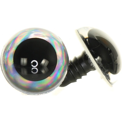 Oči metalické stříbrné 20 mm