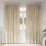 Pure Line Home Кадифени завеси в цвят бежов с текстилни гайки (уши), 2 бр. , 140 x 225 см