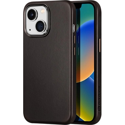 Dux Ducis Кожен калъф Dux Ducis Naples, съвместим с MagSafe, за iPhone 14 Plus, тъмнокафяв (6934913034651)