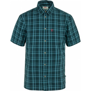 Fjällräven Мъжка риза с копчета Fjällräven Övik Lite Shirt S/S Shirt - Dark Navy / Dawn Blue (033-1655-0412)