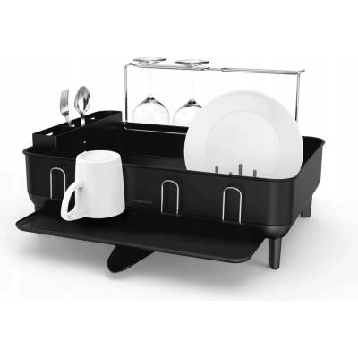 Simplehuman COMPACT Sušák na nádobí - Odkapávač / Černý Matný