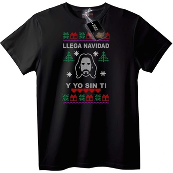 NOONEBRAND Тениска Религиозна Коледа - M, Black