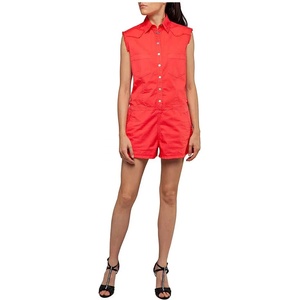 Replay Гащеризон Replay Garment Dyed Comfort Twill sleeveless jumpsuit - Red (Fiery Coral)
