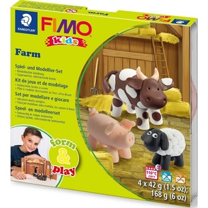 STAEDTLER Комплект глина Staedtler Fimo Kids - Farm, 4 x 42 g (23850-А-FARM)