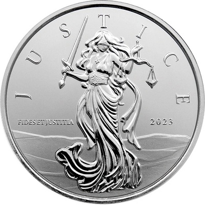 Stříbrná mince Gibraltar Lady Justice 2023 1 oz