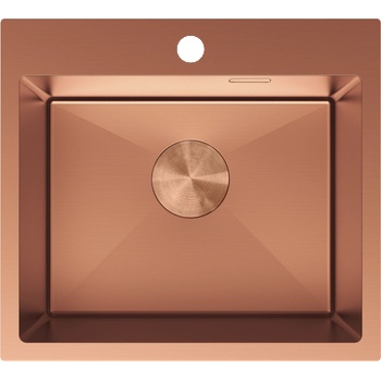 Mexen Solix кухненска мивка от неръждаема стомана, 1-коморна, 500 x 450 мм, мед - 6402501000-65 (6402501000-65)