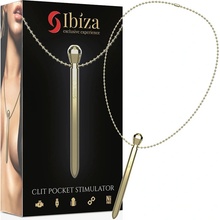Ibiza Clit Pocket Stimulator Necklace 12 Vibration Modes Golden