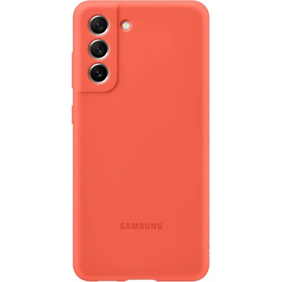 Samsung Оригинален гръб Samsung Silicone Cover за Samsung Galaxy S21 FE - Coral EF-PG990TPE