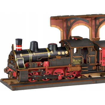 ROBOTIME Rolife 3D drevené puzzle Parná lokomotíva 405 ks