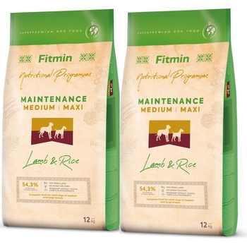 Fitmin Medium Maxi Lamb & Rice 2 x 12 kg