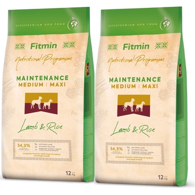 Fitmin Medium Maxi Lamb & Rice 2 x 12 kg