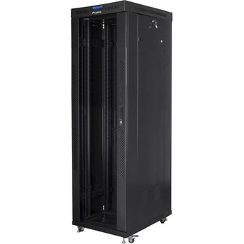 Lanberg rack cabinet 19" free-standing 42U-600x1000 (flat pack) with glass door lcd black v2 (FF01-6042-12BL)