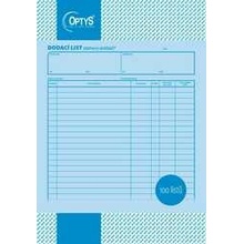Optys 1043 Dodací list A4, 100 listů