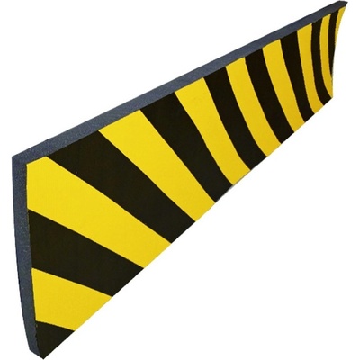Pěnový nástěnný ochranný samolepicí profil SoftBumpers – 1000×300 mm, žluto-černá