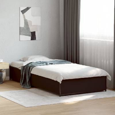 zahrada-XL 845121 Rám postele černý kompozitní dřevo a kov