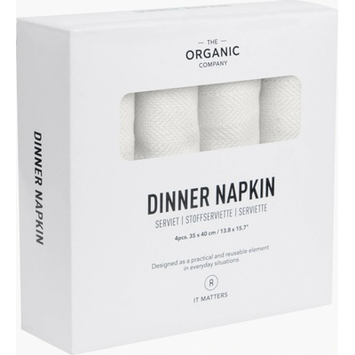 The Organic Company 1134-200 Obrúsky Dinner 35 x 40 cm biele 4 ks