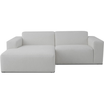 Scandic Бял ъглов диван от букле (ляв ъгъл) Roxy - Scandic (Small ch (ch+1,5) Left CM 2white)