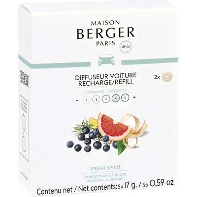 Maison Berger Paris Náhradná náplň do difuzéra do auta Fresh Spirit 2 ks