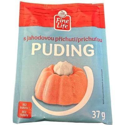 Fine Life puding jahodový 37 g