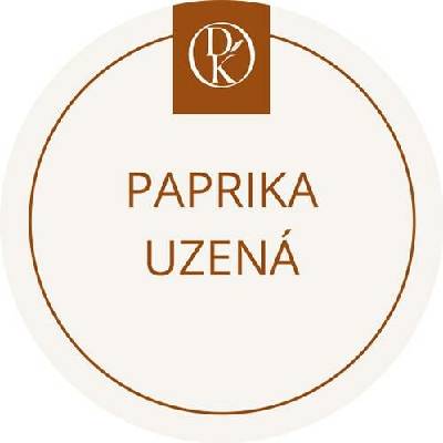 Davídkovo koření Etiketa Paprika uzená béžová průměr 4,5 cm 1 ks