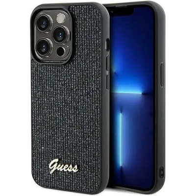 GUESS Кейс Guess Disco Metal Script за iPhone 14 Pro, черен (GUE003168-0)
