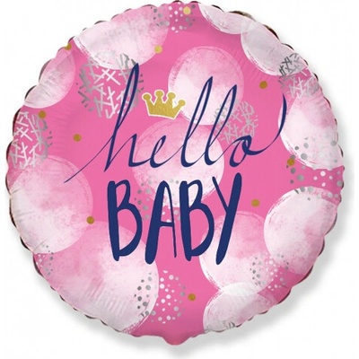 Flexmetal Fóliový balón Hello baby girl 46 cm