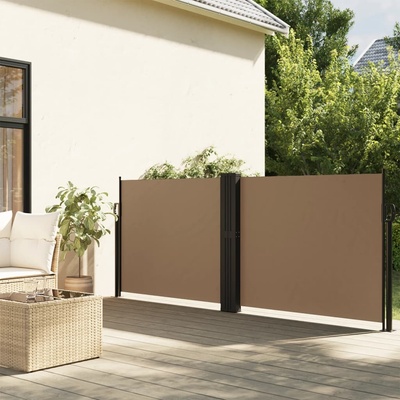 vidaXL Zatahovací boční markýza 140 x 1 200 cm taupe